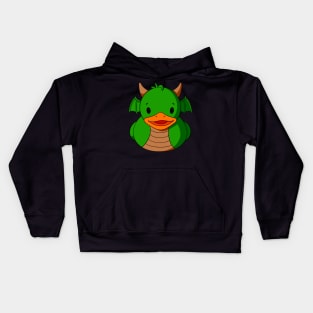 Green Dragon Rubber Duck Kids Hoodie